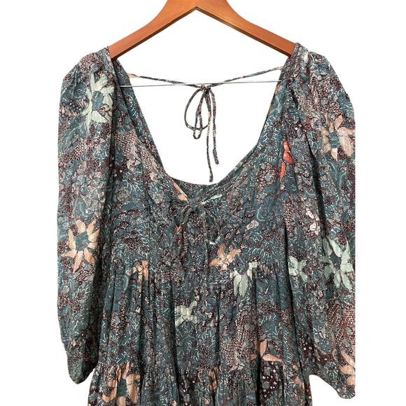 Ulla Johnson Kemala Midi Dress US 4 Malachite Floral Print Milkmaid Celebrity - Picture 8 of 16